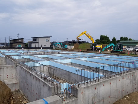 白山市部入道町にこども園を新築工事中