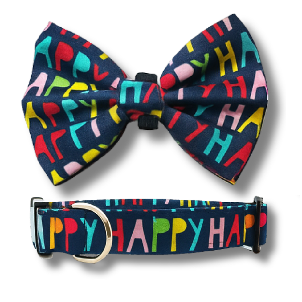 Thumbnail: 🌟 Set “Happy Vibes Duo” – Collar + Accesorio (Bow Tie o Sailor Bow)