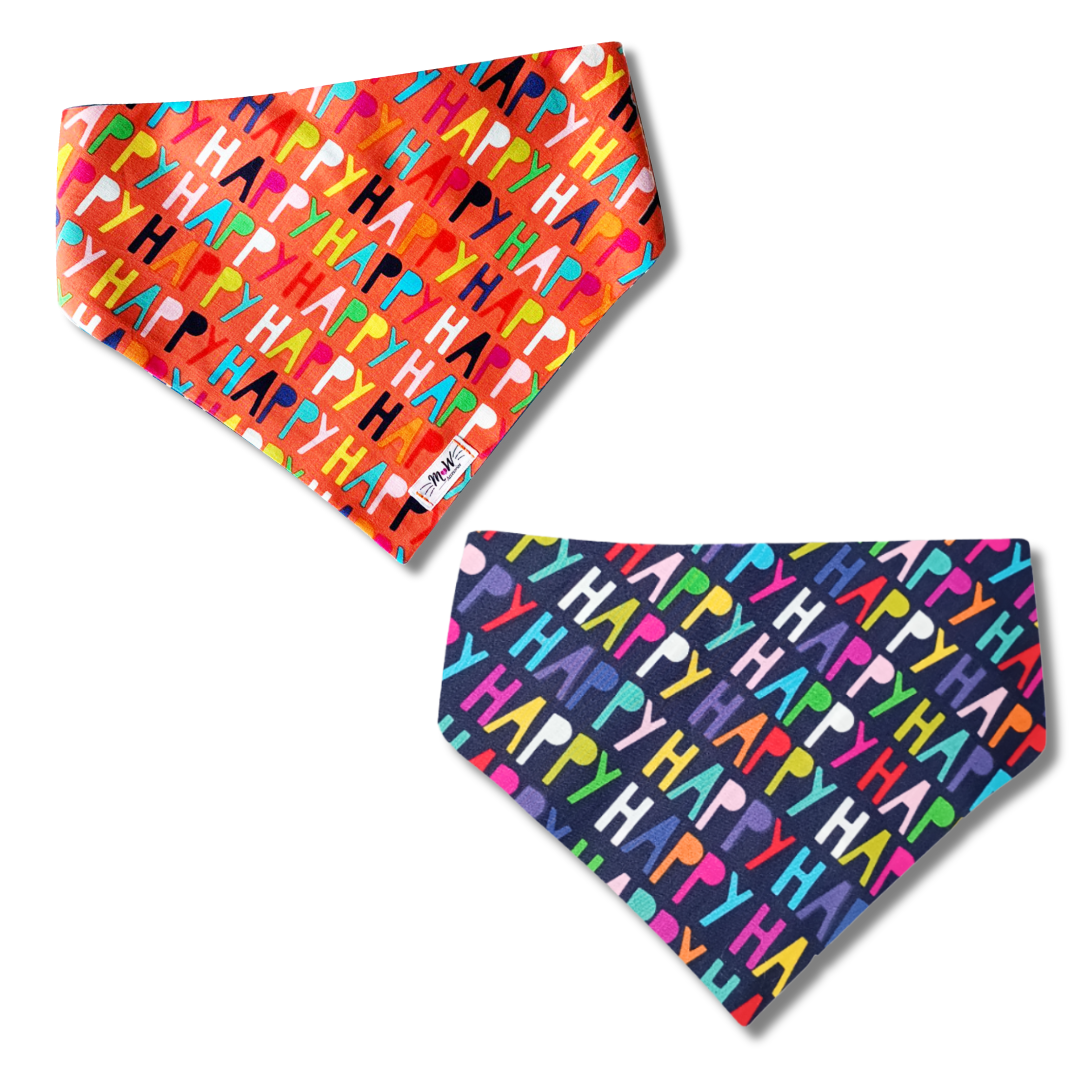 🧡 Bandana “Happy Vibes” – Energía y Buen Humor