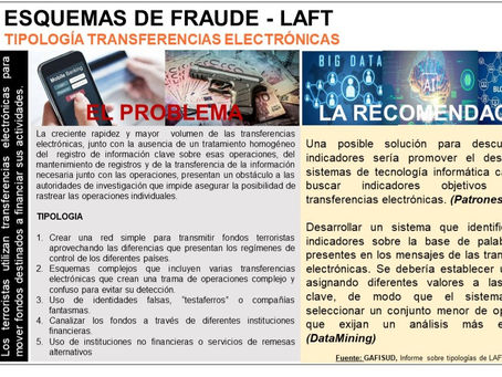 ESQUEMAS DE FRAUDE LAFT - TIPOLOGÍAS TRANSFERENCIAS