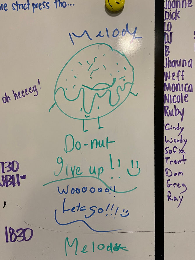 Love the kids art work left at cfs!
