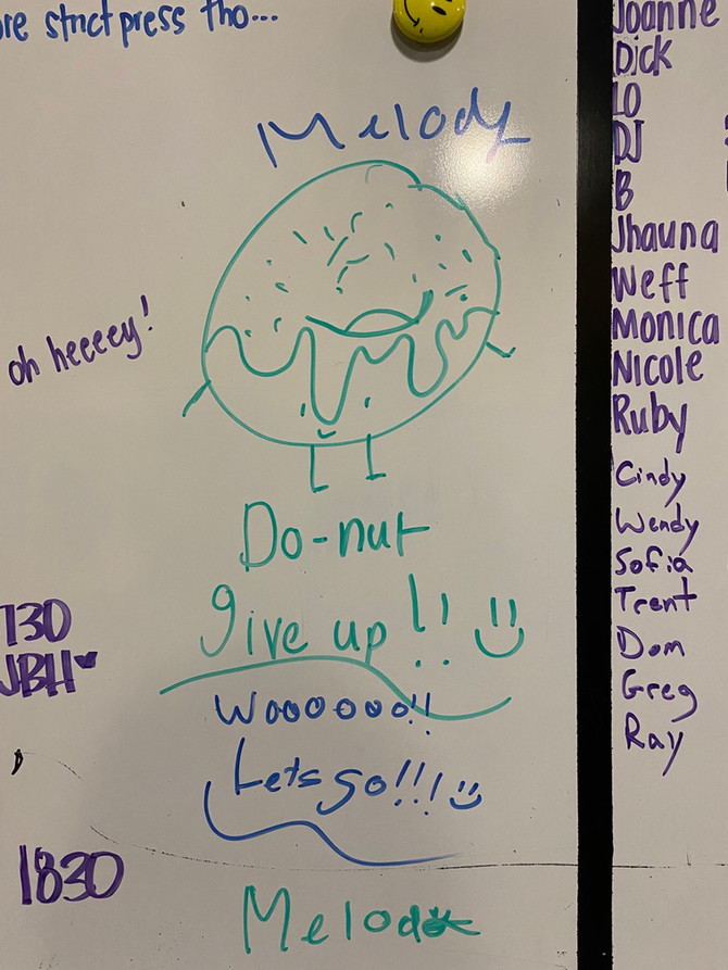 Love the kids art work left at cfs!
