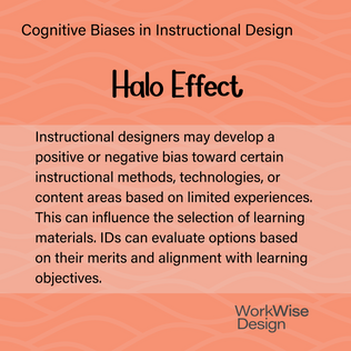 Halo Effect in Learning Design - Instructional Designers
