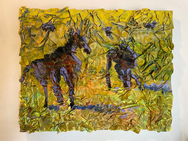 Horses_24x36in_paper on canvas