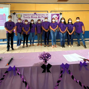 A Secretaria de Saúde realiza ação de Conscientização pelo fim da Violência contra a Mulher