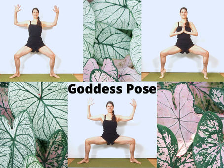 Goddess poses will give your legs strength. Поза Божества для ног.