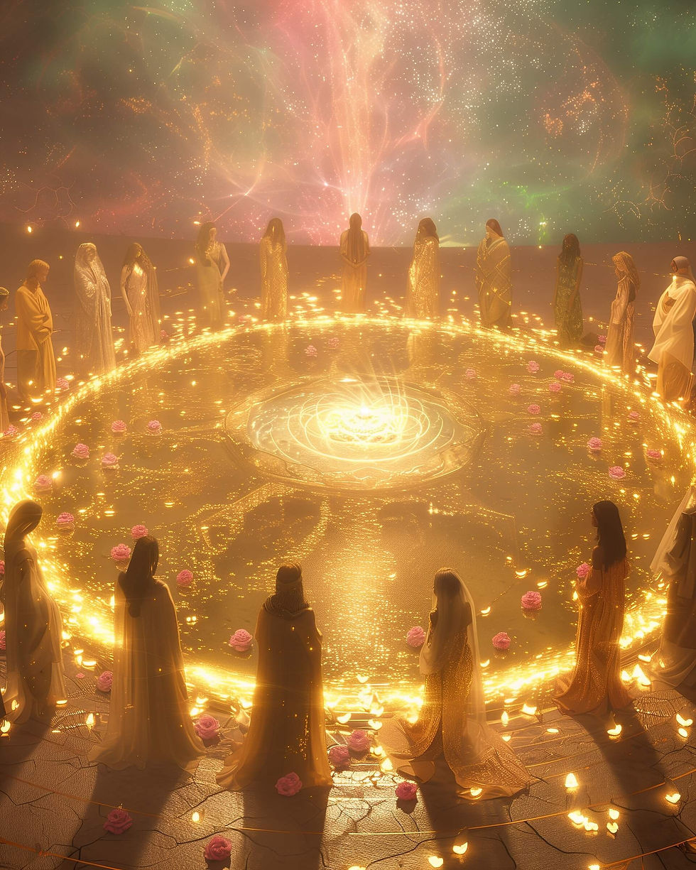 simsimling_a_circle_of_luminous_beings_of_light_gathered_around_6e6c4c54-03d0-4e80-bfa4-57
