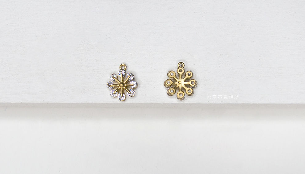 H-0004吊飾鋯梅花圈勾