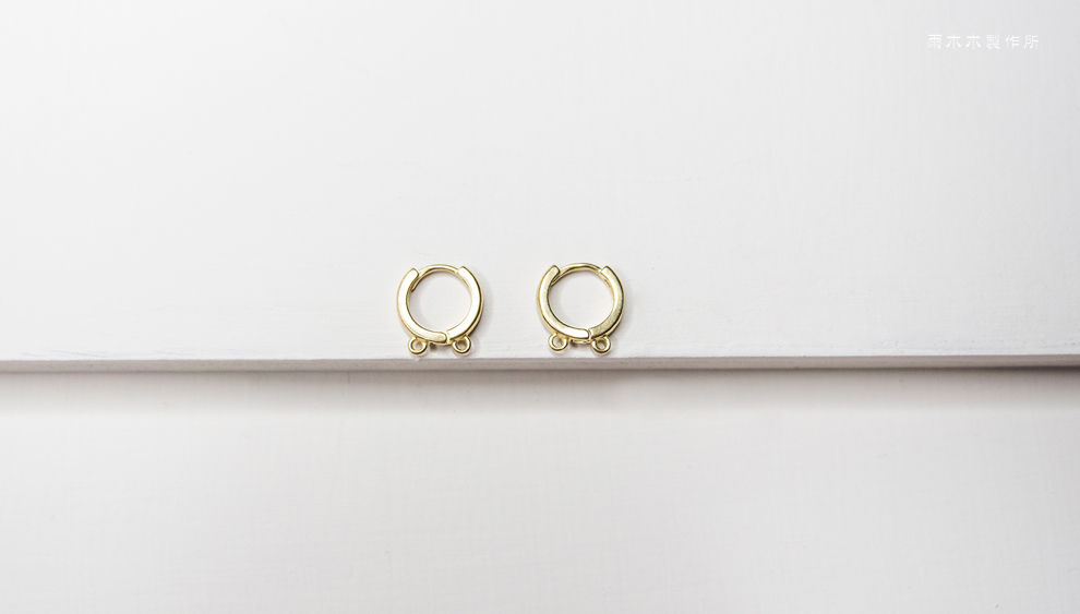CE-0015耳針小距離對稱袖珍版雙圈勾圓形