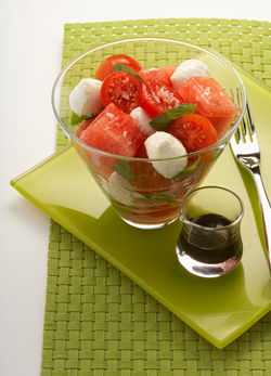 Mozzarella Basil Watermelon Salad