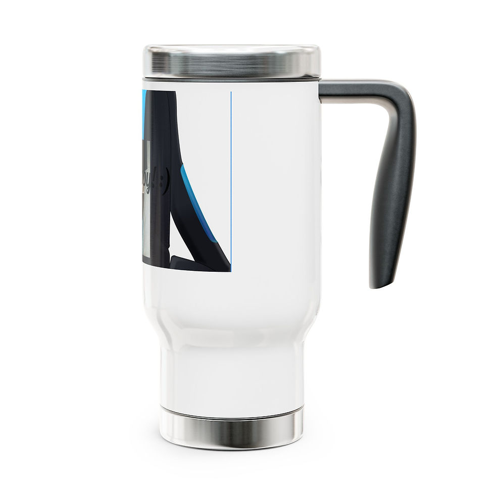 Thumbnail: Stainless Steel Travel Mug with Handle, 14oz