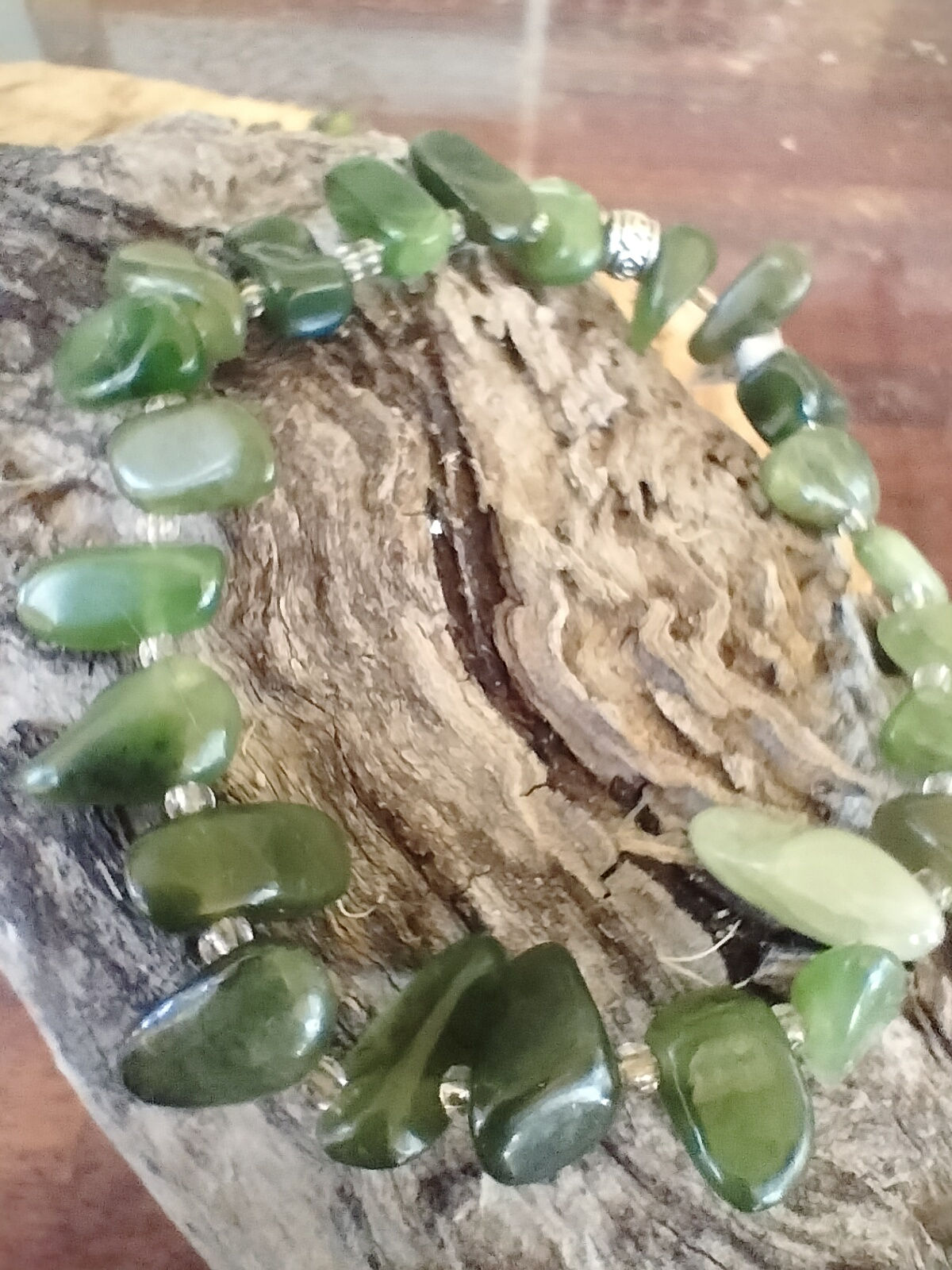 Canadian Jade free-form bracelet