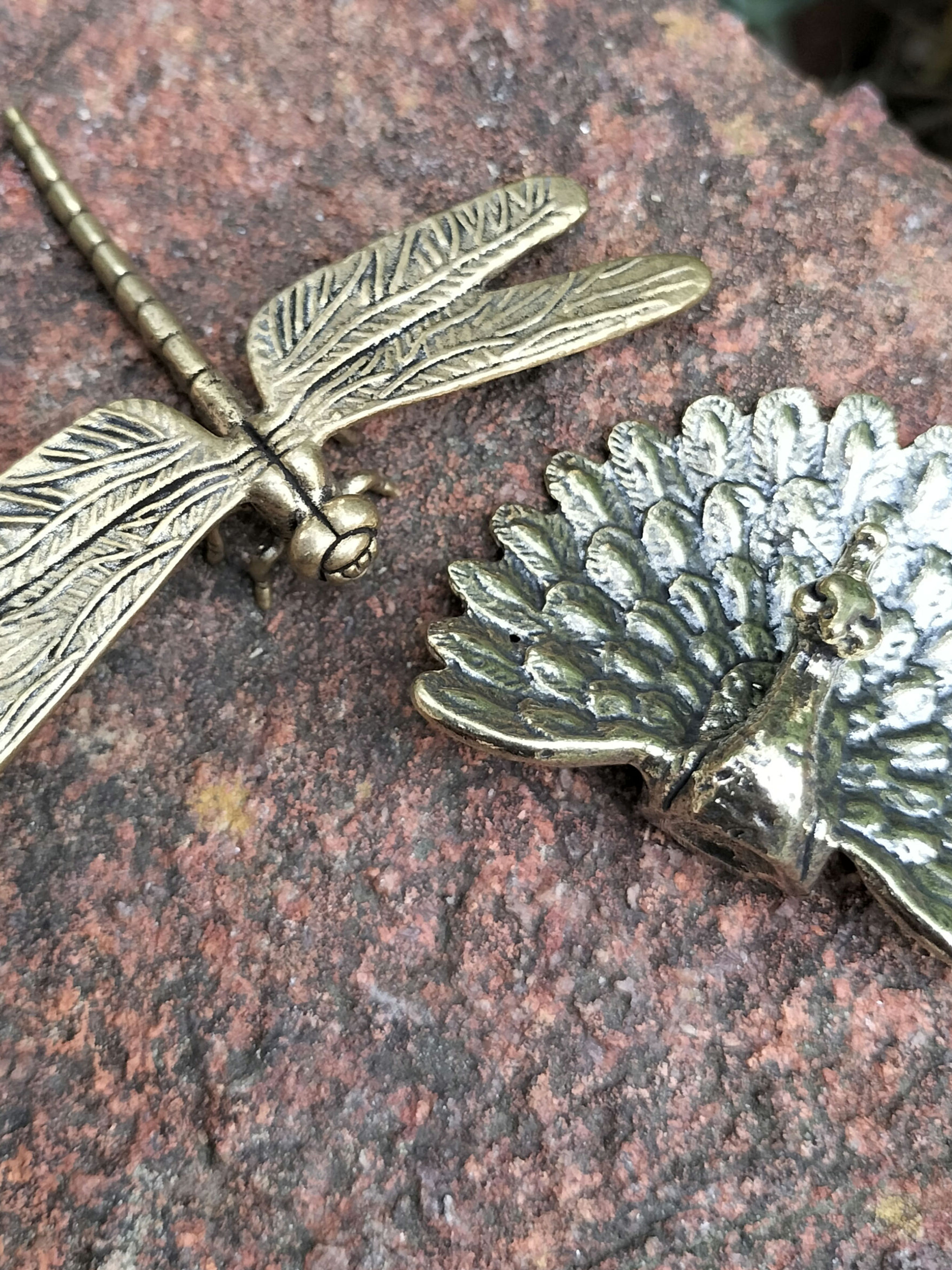 Dragonfly or peacock miniatures