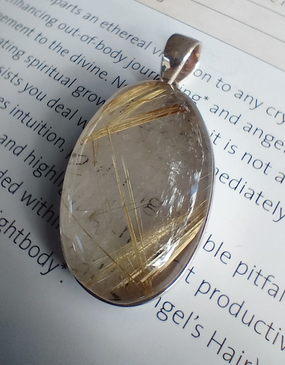 Rutilated quartz Amplifier pendant