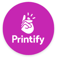 Printify logo in purple circle