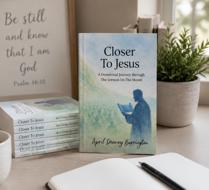 Closer to Jesus devotional book cover featuring watercolor art
