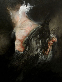 studio, 18x15 cm olio su tavola 2017