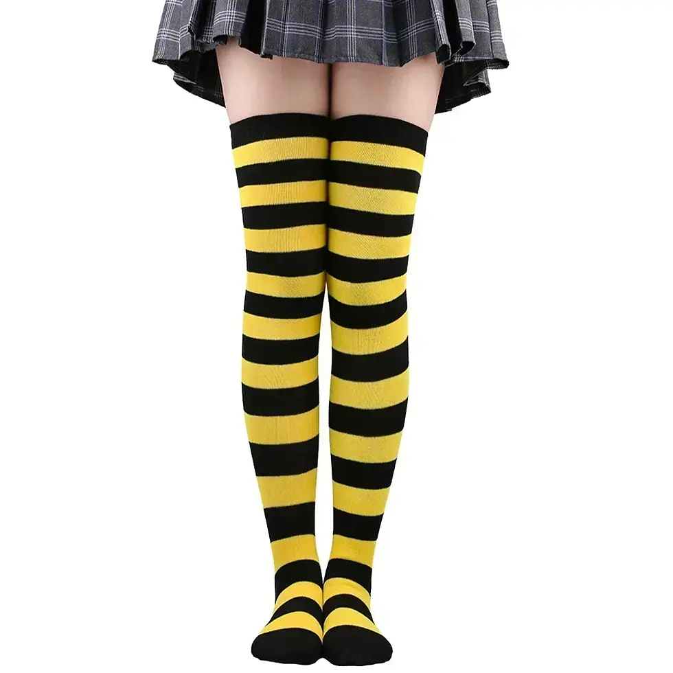 Miniatura: Long Socks Womens Over Above Knee Striped Thigh High Stockings Polka Dot Ladies