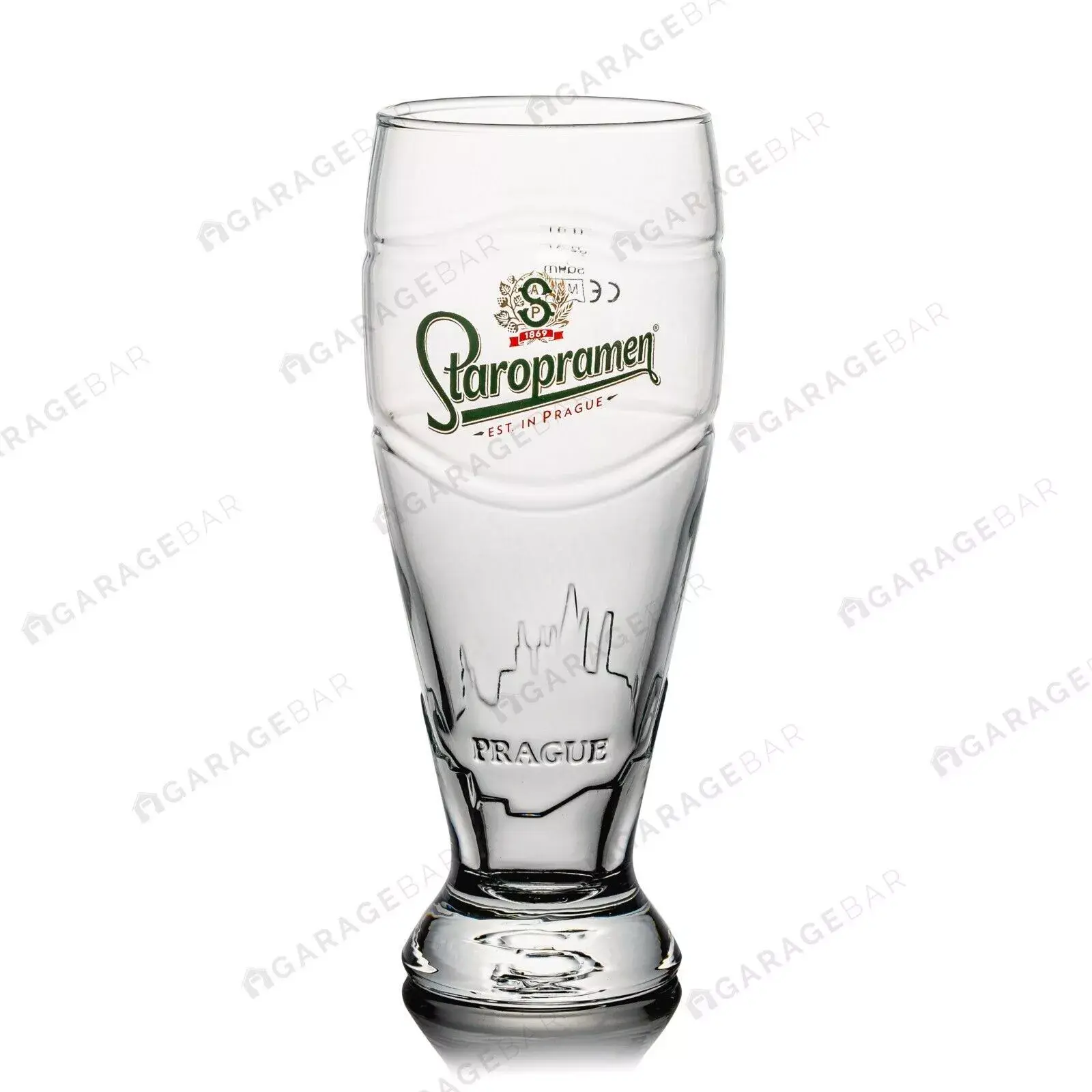 Staropramen Tall Beer Glass (Green Logo) 0.3l