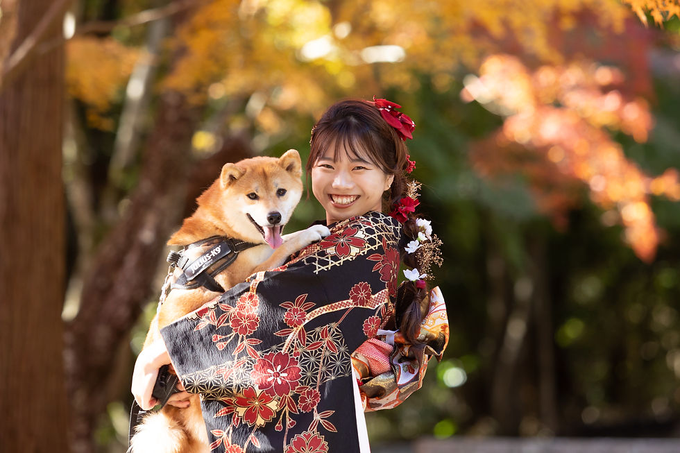 愛犬と一緒に成人式前撮り