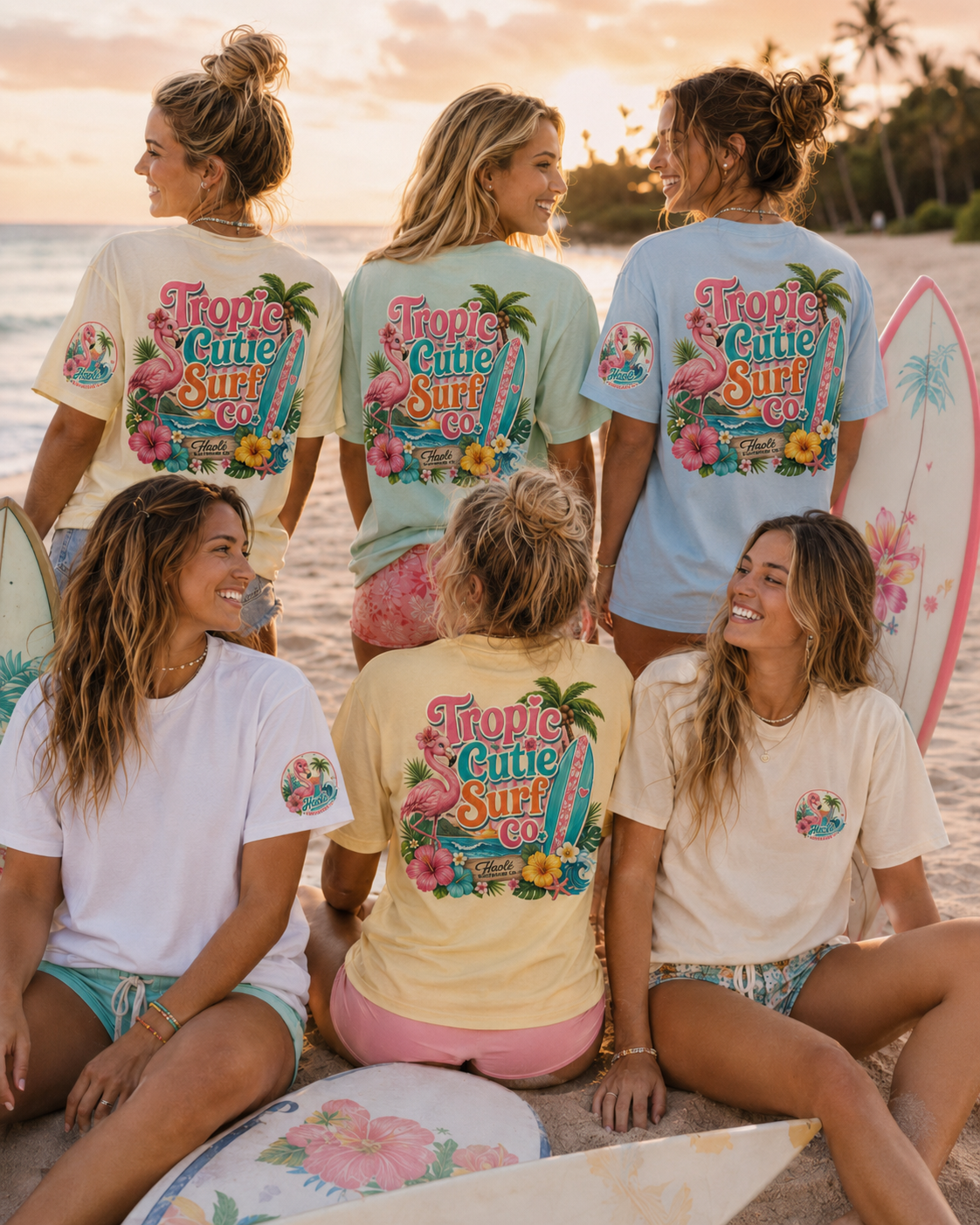 Wāhine Tropic Cutie Surf Women’s Tee