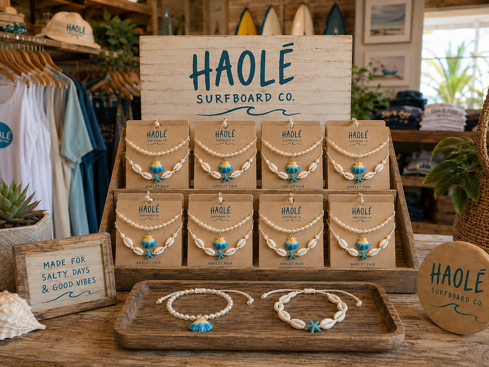 Thumbnail: Haolé Seaside Treasures Anklet Pair