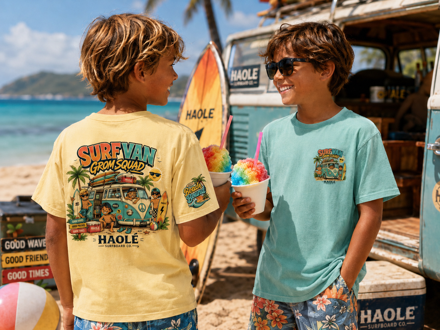 Little Grom Surf Van Tee