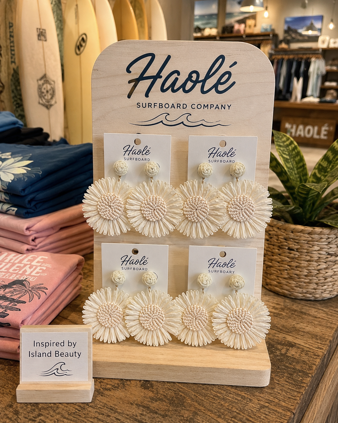 Island Daisy Statement Earrings