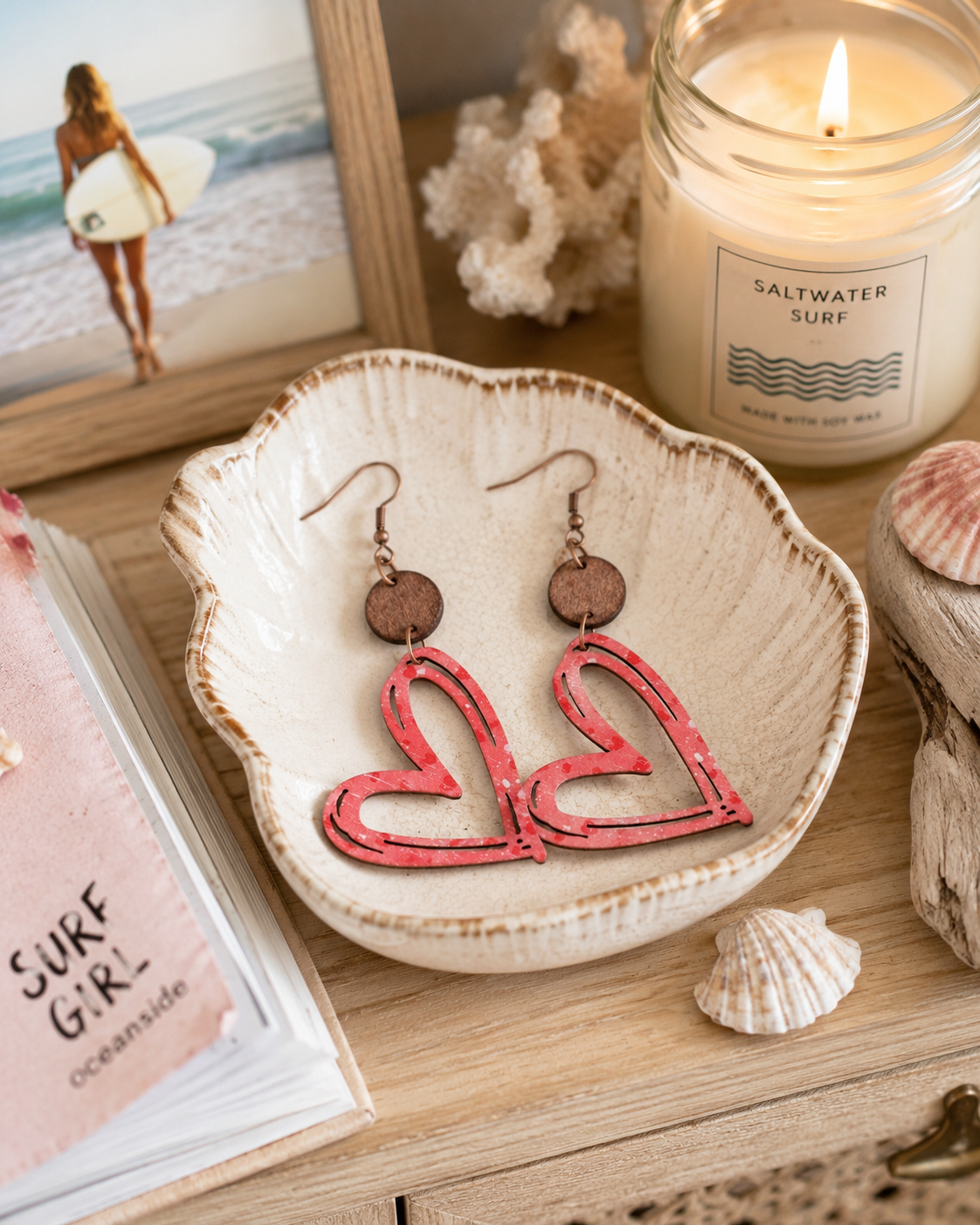 Salty Heart Earrings