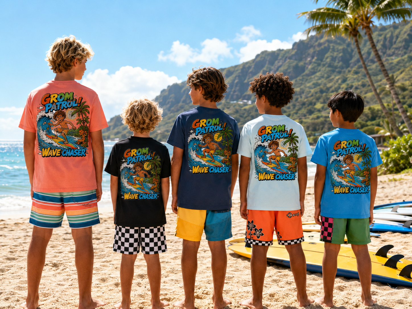 Boys Grom Patrol Surf Comfort Colors Tee