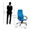 Thumbnail: Godrej Premier High Back Chair Nilgiri Blue Dimensions