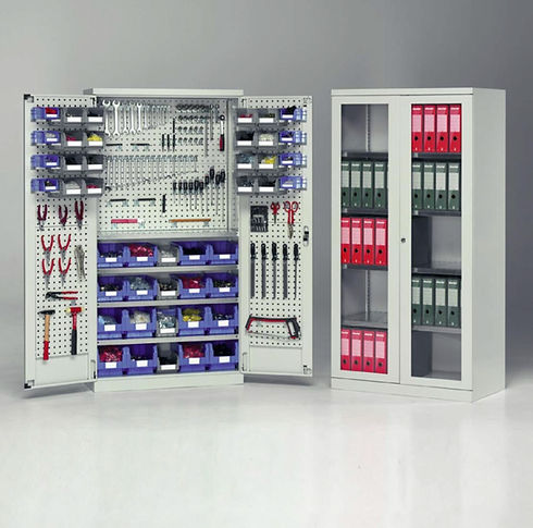 Godrej Fami Storage Systems Industrial Shop Floor Equipment workbenches CABINETS The industrial cabinets available from FAMI fit all storage needs and have a wide range of accessories such as: shelves, drawers, dividers, containers, boxes, removable frames and worktops. The metal cabinets are ideal equipment storage solutions, perfectly suitable for streamlining department activity, improving the timing and efficiency of production processes