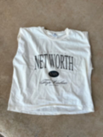 Know Your Net Worth Womens Muscle T-Shirt