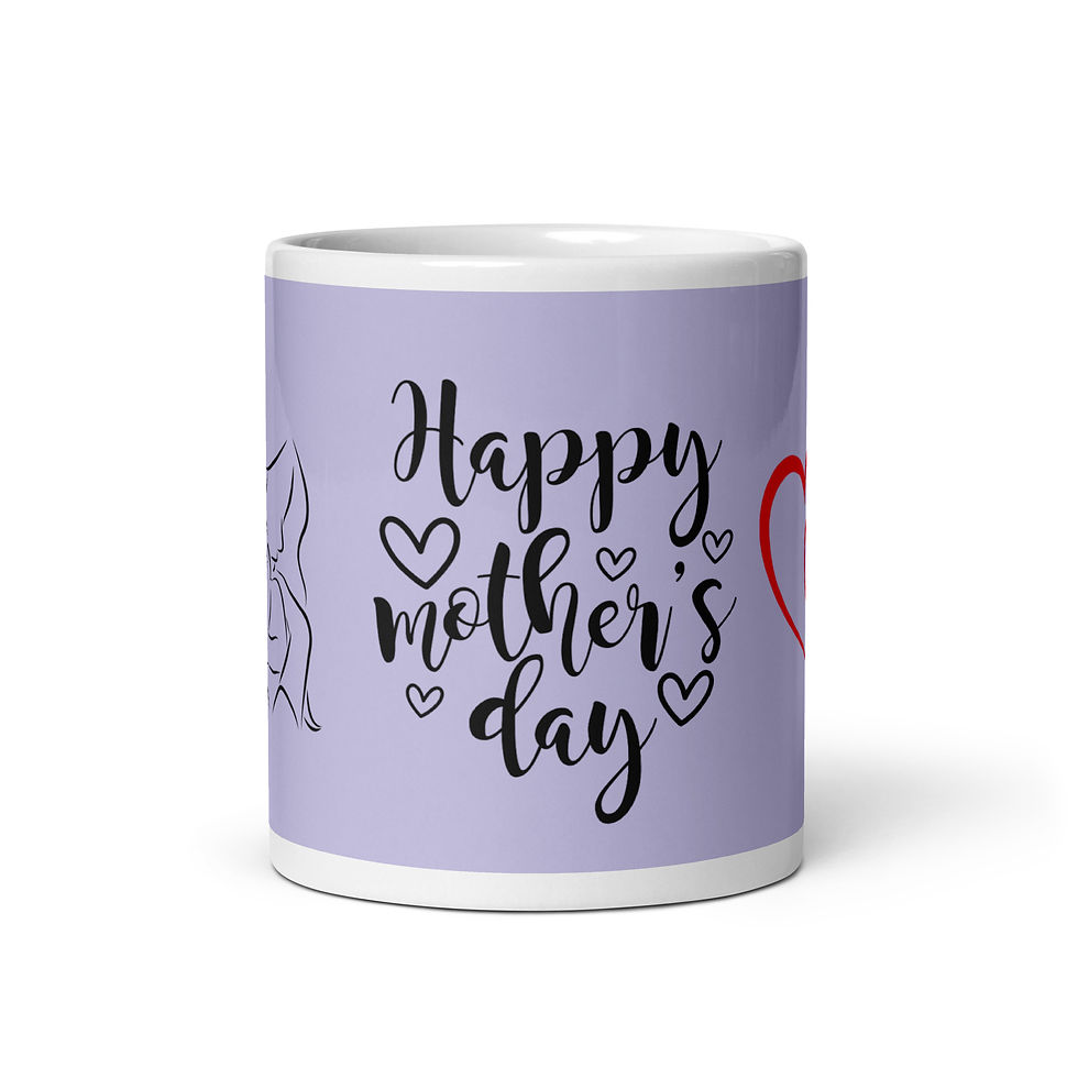 Miniatyrbild: Happy Mother’s Day Mug – Kärleksfull Kaffemugg till Mamma 💖✨