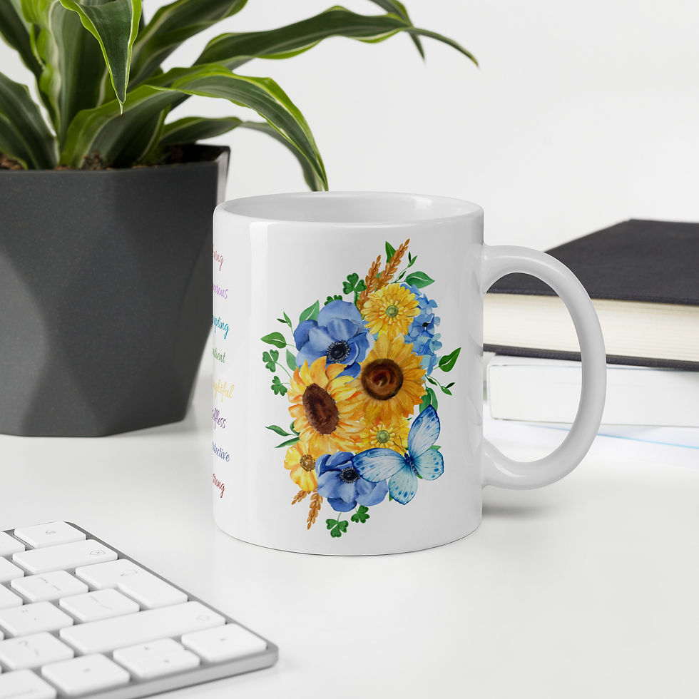 Miniatyrbild: Mom Inspirational Floral Mug – Kärleksfull Kaffemugg till Mamma 🌸✨