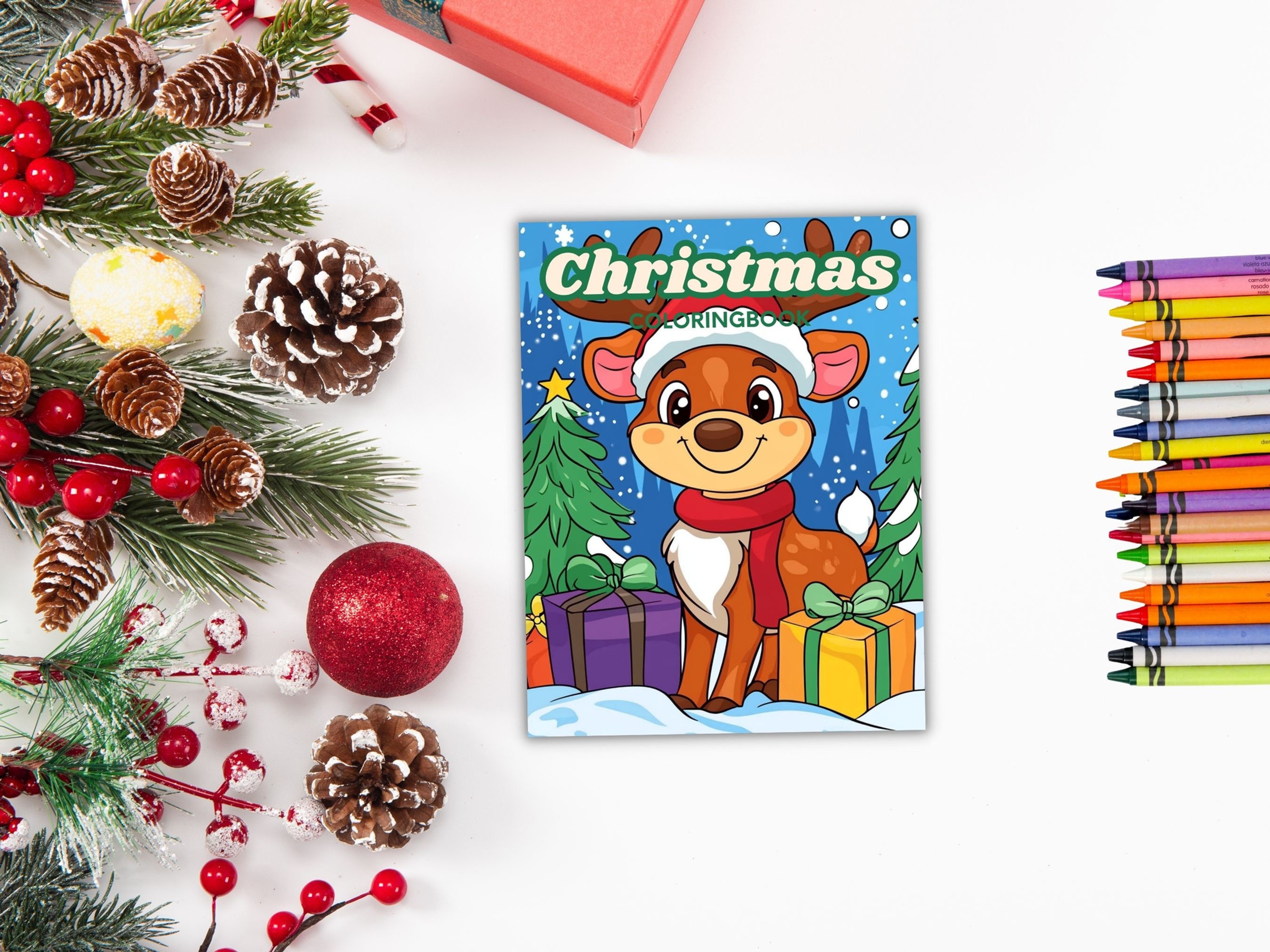 Julfärgläggningsbok för Barn: Roliga och Festliga Julmönster för Barn 3-8 år