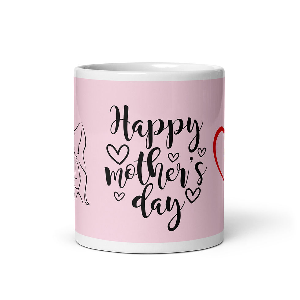 Miniatyrbild: Happy Mother’s Day Mug – Kärleksfull Kaffemugg till Mamma 💖✨