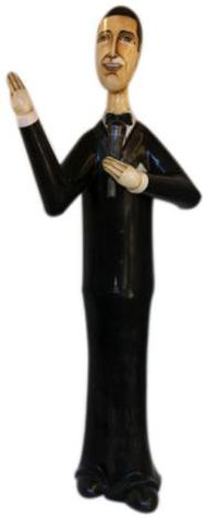 Escultura "Cantante" Tecnica pintura acrilica sobre Barro 