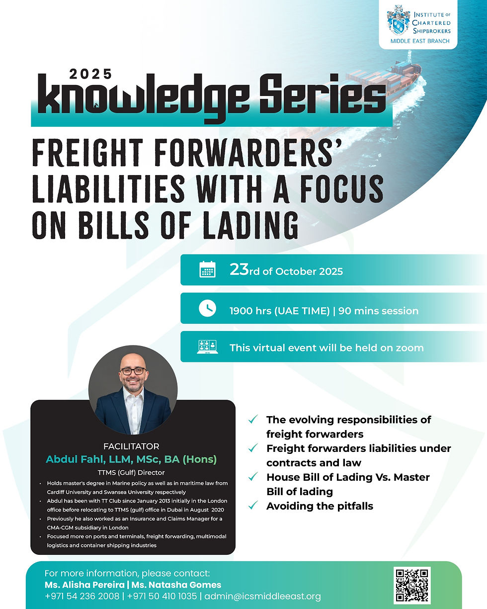 Freight Forwarders Liabilities with a Focus on Bills of Lading