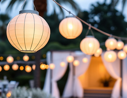 Outdoor Garden Silk Lanterns
