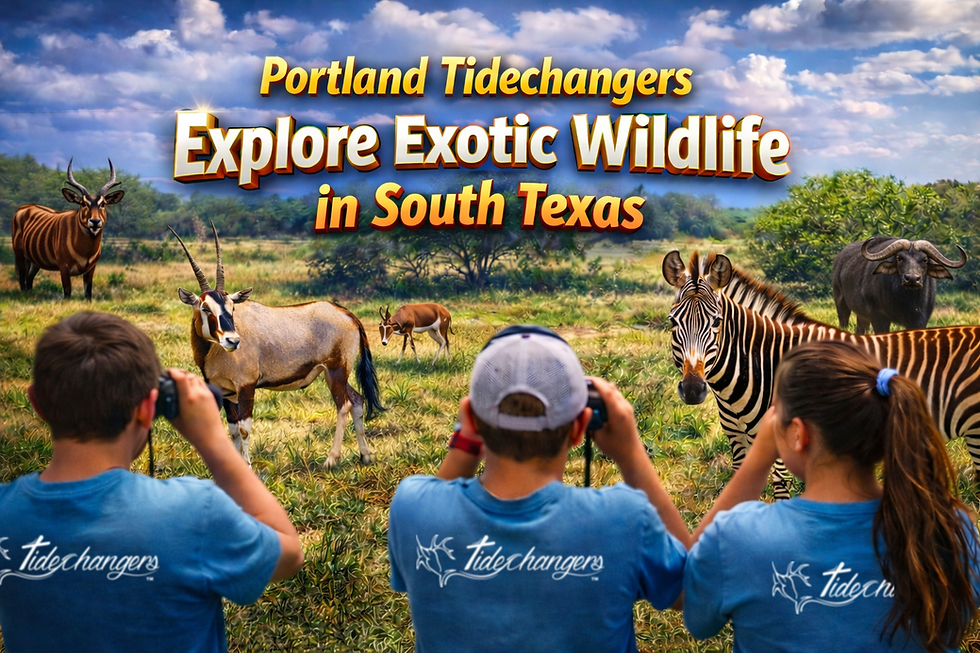 Portland Tidechangers exploring exotic wildlife in South Texas