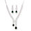 Thumbnail: Diamond studded drop necklace and earrings - 6 colours