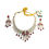 Thumbnail: Polki drop doublet studded necklace with earrings - Victorian polish - Ruby red 
