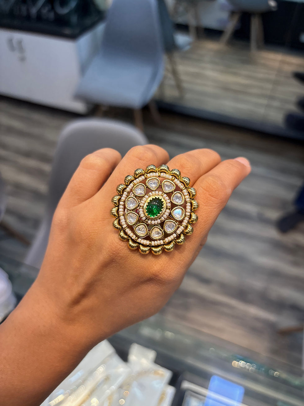 Thumbnail: Heritage antique gold ring - adjustable fits all - 3 colours 