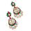 Thumbnail: Navratna multicolor moissanite chandbali earrings 