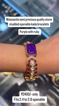 Thumbnail: Ruby Diamond Baguette studded Adjustable ring 