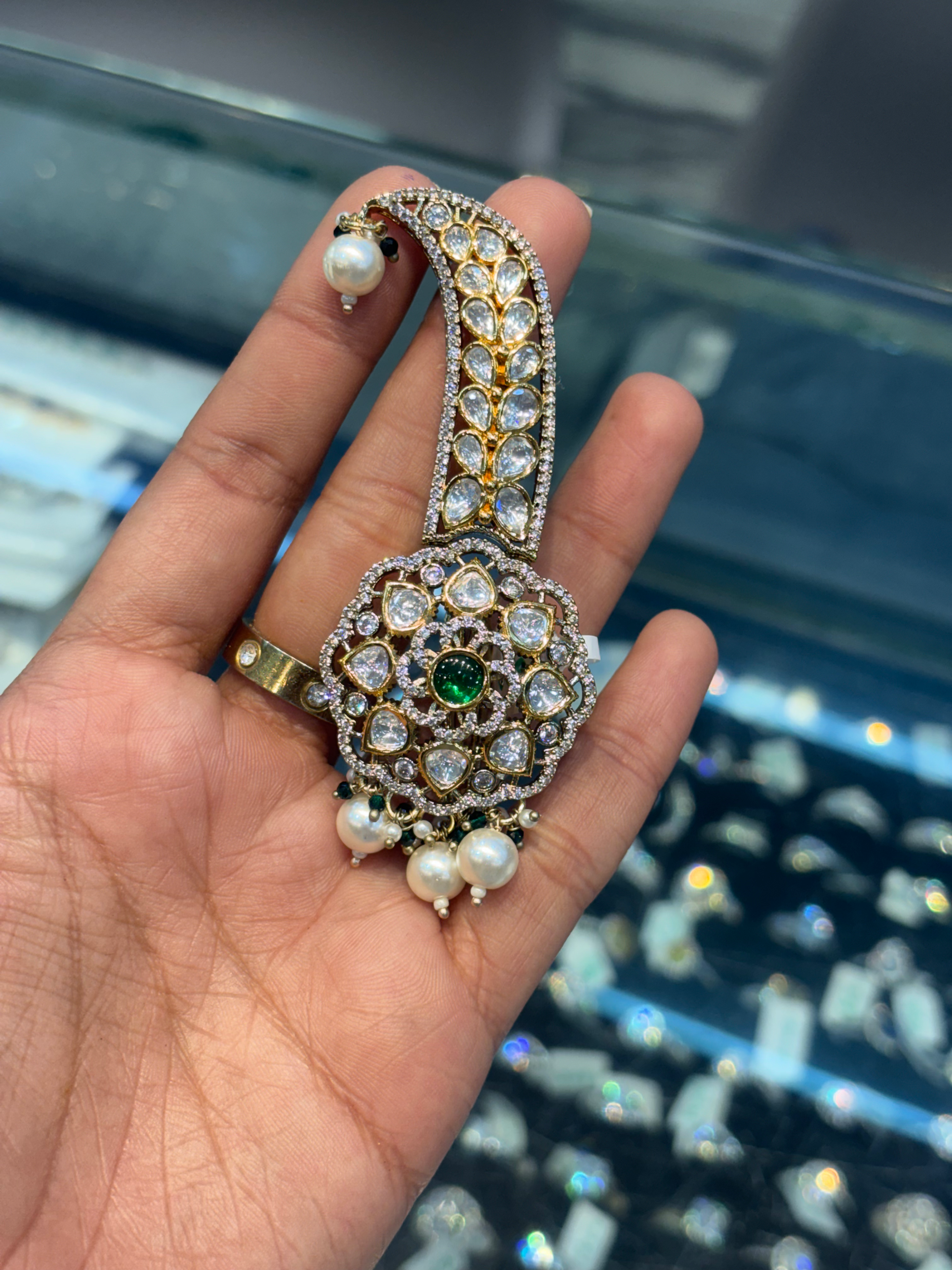 Polki studded Kalgi / kalangi / turban brooch for groom 