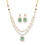 Thumbnail: Polki drop dual layer necklace and earrings - 4  colours 