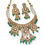 Thumbnail: Premium heritage beads studded polki hasli necklace and earrings 