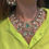 Thumbnail: Moissanite Polki necklace and earrings - Mint & Pink 